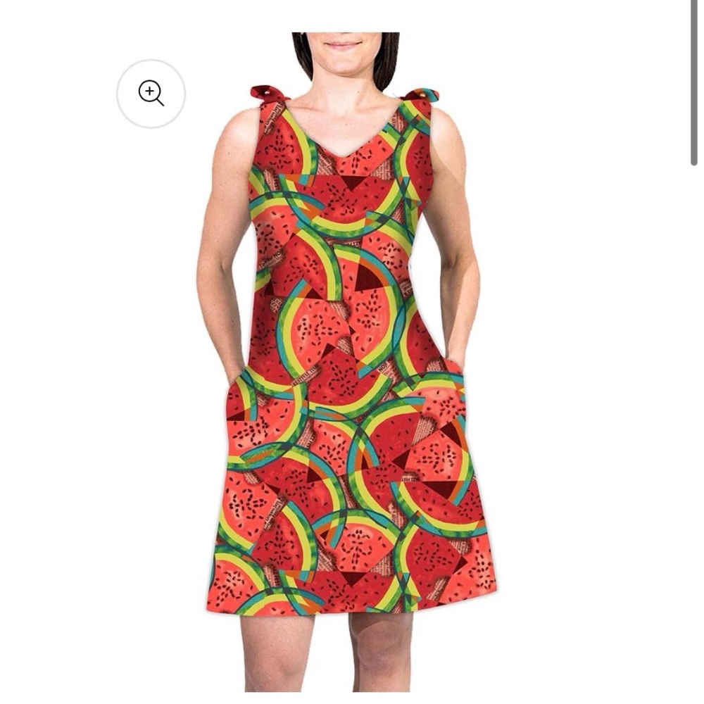 BayouWear Jazz Fest Top Tie Watermelon What-a-Melon Dress